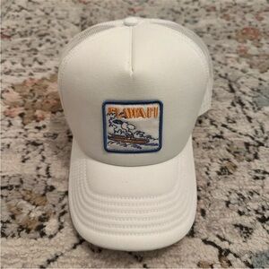 American Eagle White Surfing Snoopy Hawaii Trucker Hat